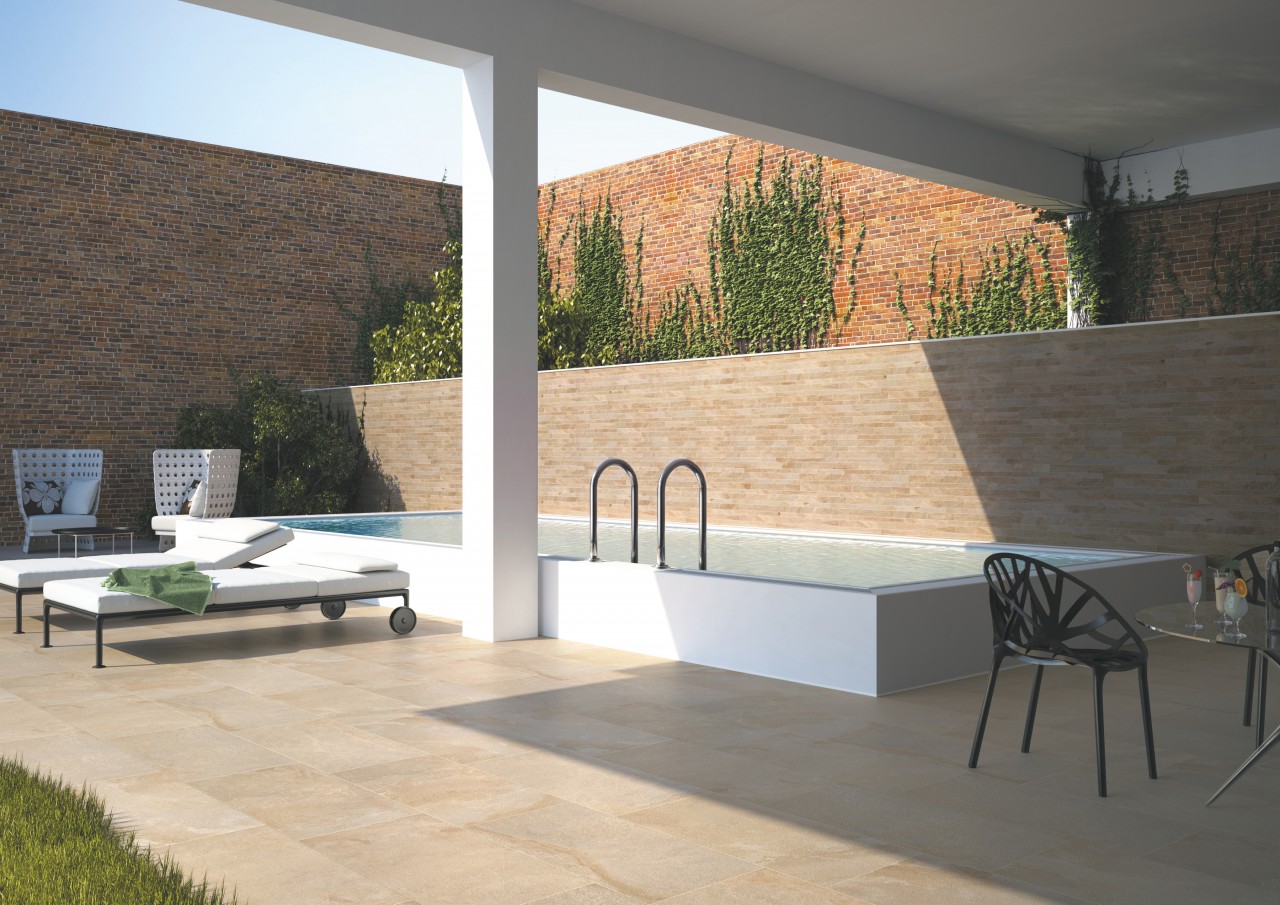 Collection Amazzonia — Carrelage pierre naturelle texture dragon beige